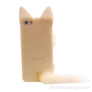 Fashionable cheap fur cat phone case, models for iPhone 4/5/Samsung available